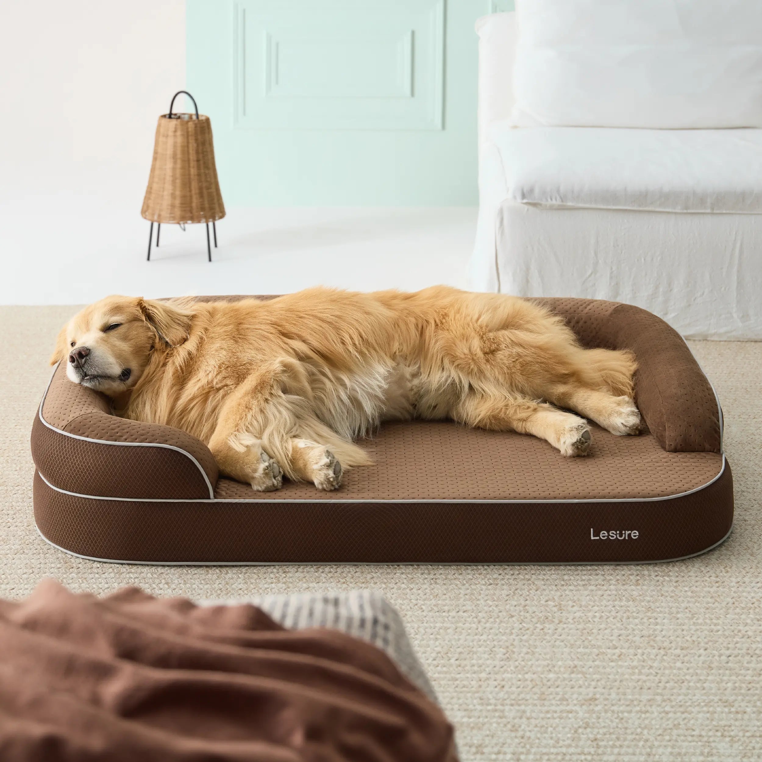 Lesure Realortho Orthopedic Dog Bed - Joint Protection for Large & Senior Dogs,Premium Memory Foam Orthopedic Bed for Senior Joint Support with Waterproof Washable Cover, Comfort Couch Sofa for Deep Sleep
