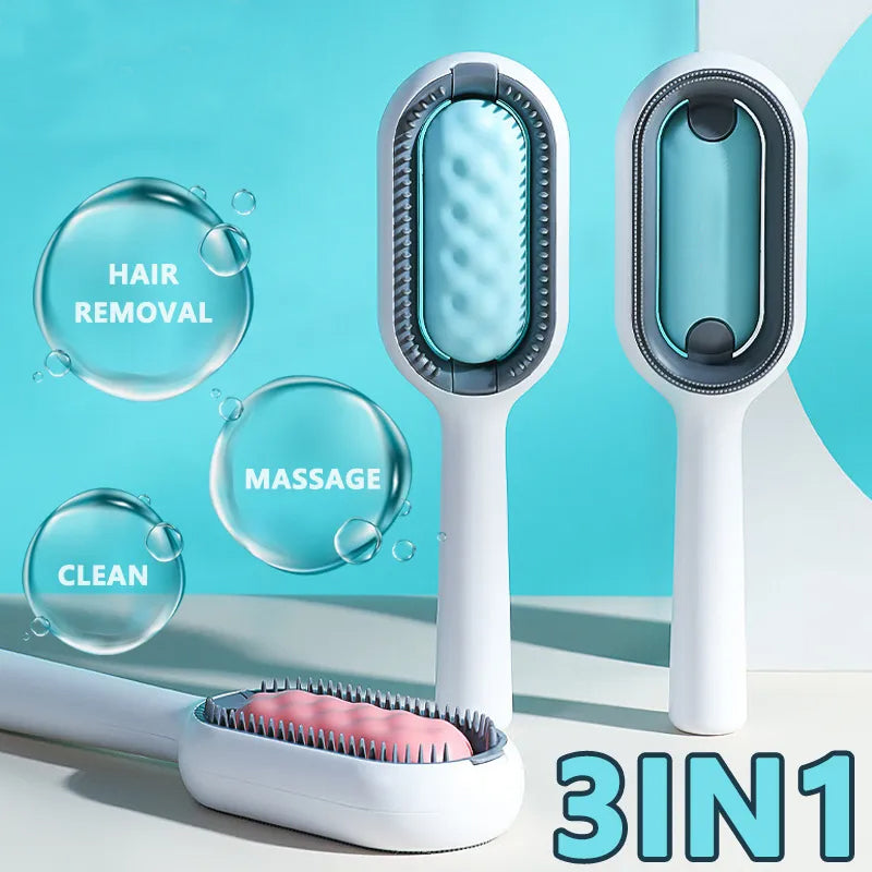 Paw Velour 3-in-1 pet brush: hair removal, massage, and cleaning functions
