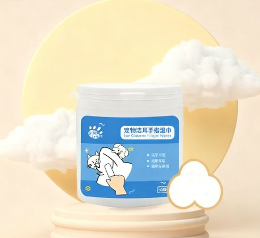 Paw Velour pet ear cleaning finger wipes