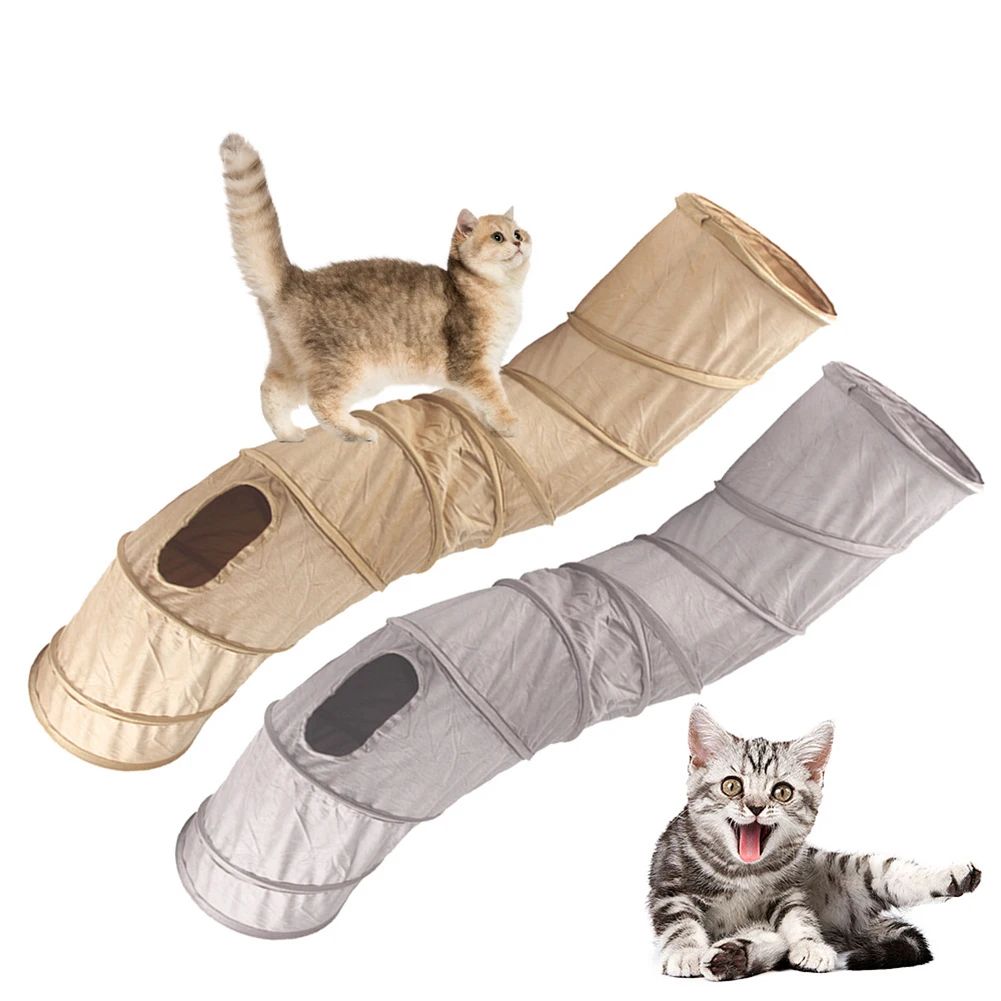 Paw Velour collapsible S-shape cat play tunnel