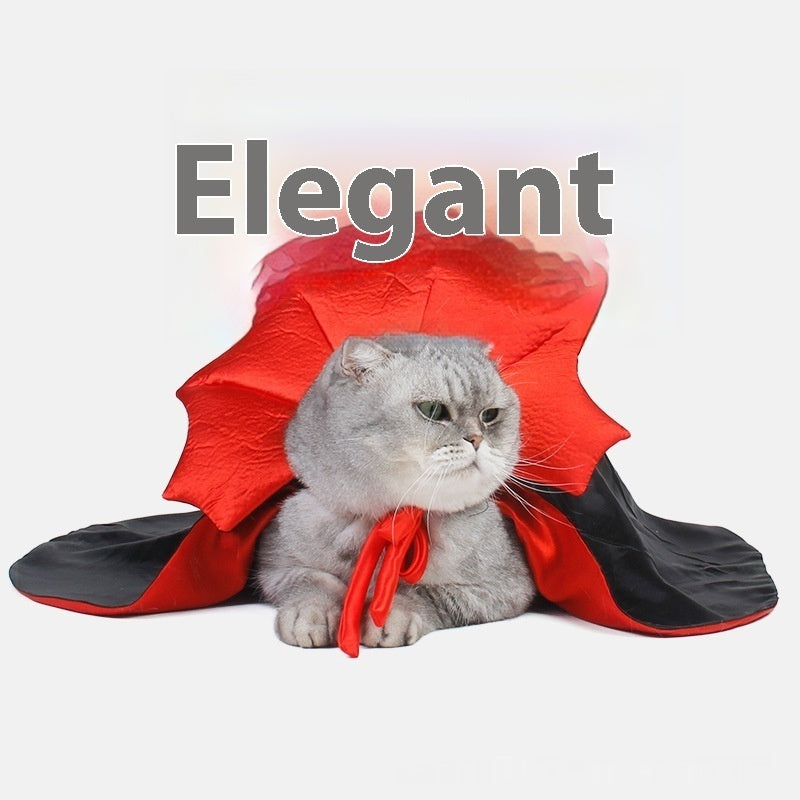 Paw Velour vampire cloak pet costume on a cat