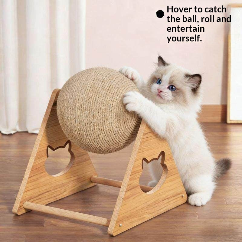 Cat scratching ball base detail