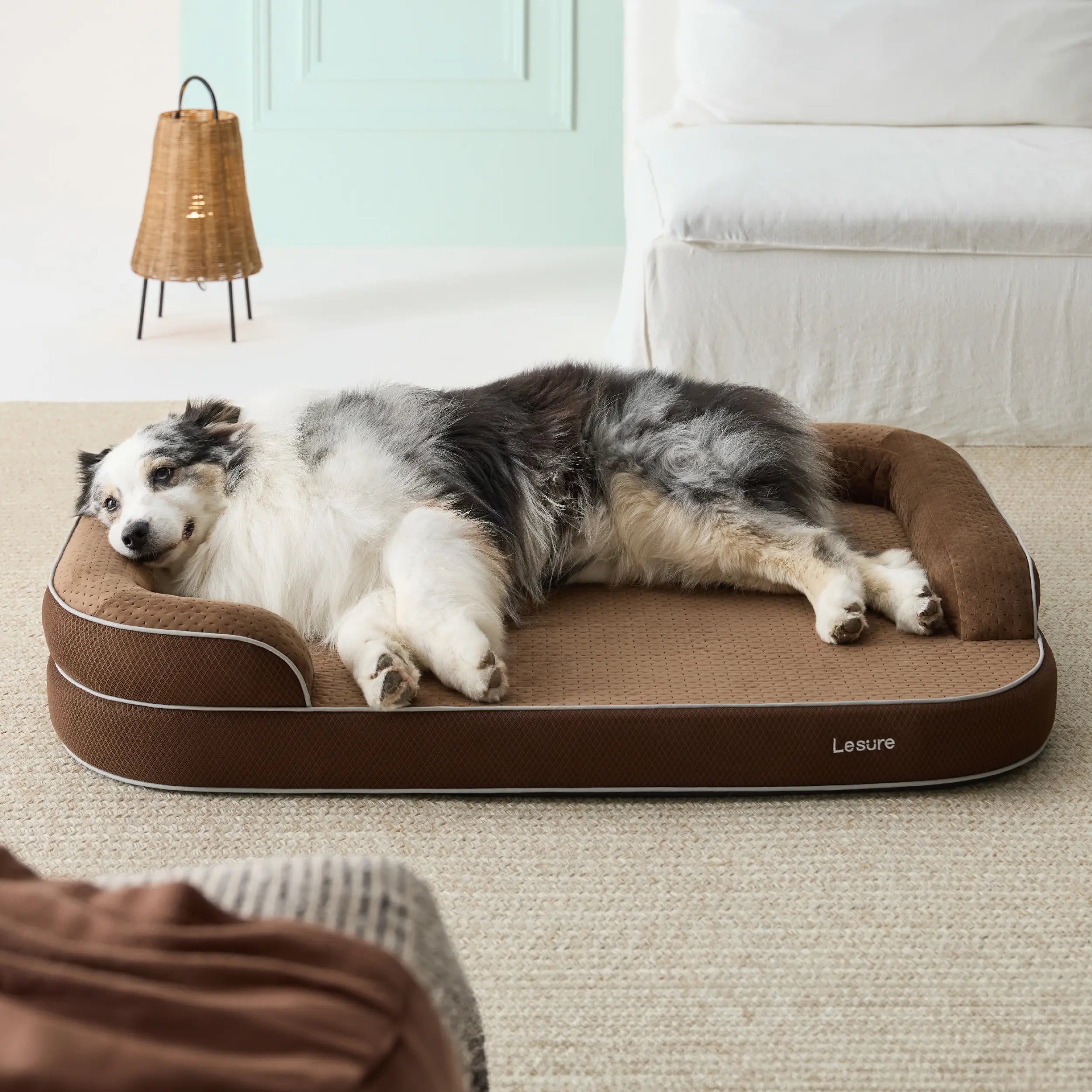 Lesure Realortho Orthopedic Dog Bed - Joint Protection for Large & Senior Dogs,Premium Memory Foam Orthopedic Bed for Senior Joint Support with Waterproof Washable Cover, Comfort Couch Sofa for Deep Sleep
