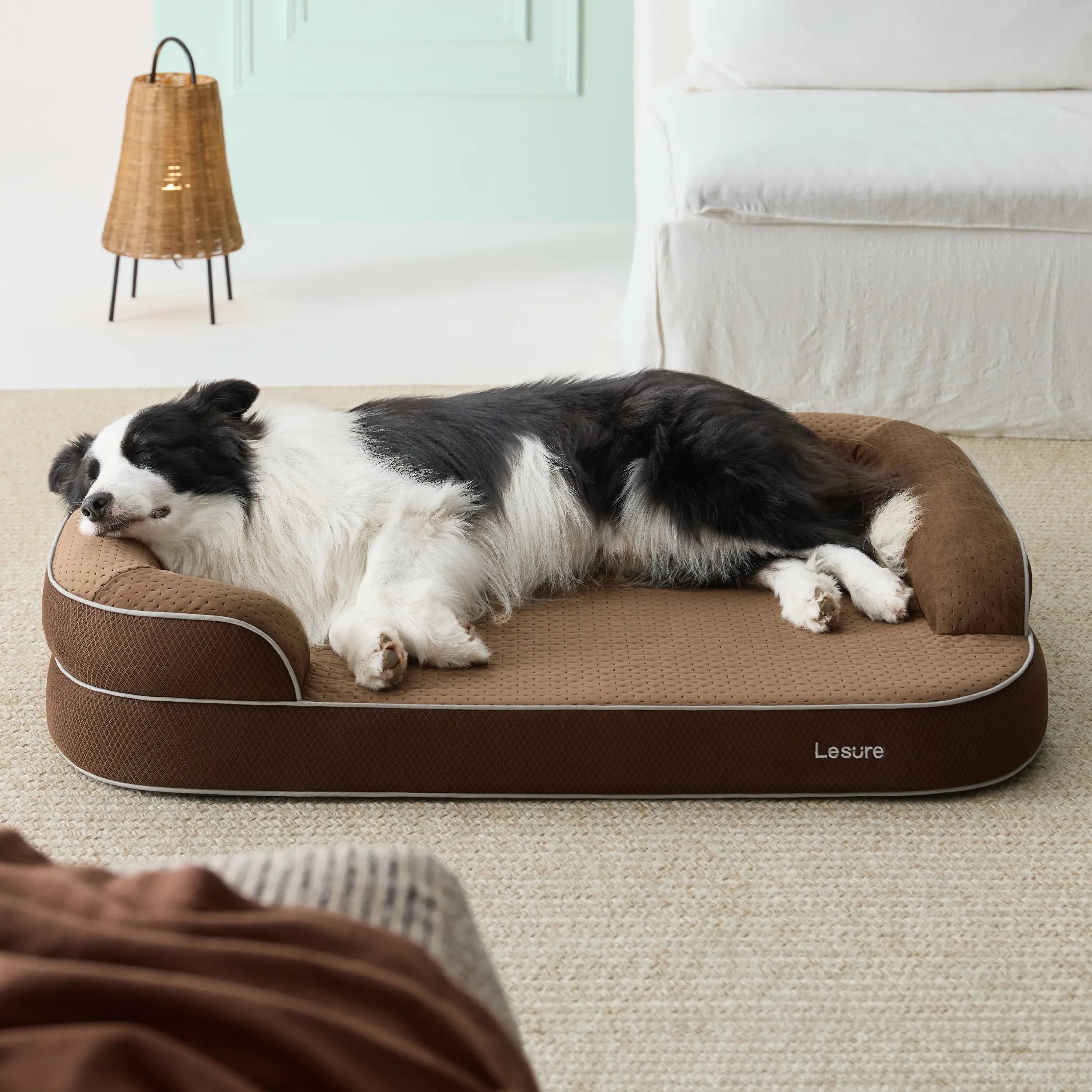 Lesure Realortho Orthopedic Dog Bed - Joint Protection for Large & Senior Dogs,Premium Memory Foam Orthopedic Bed for Senior Joint Support with Waterproof Washable Cover, Comfort Couch Sofa for Deep Sleep