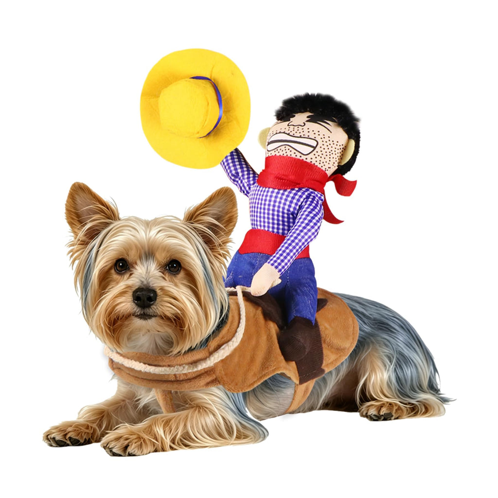 Paw Velour cowboy rider pet costume