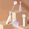 Paw Velour interactive feather wand cat toy