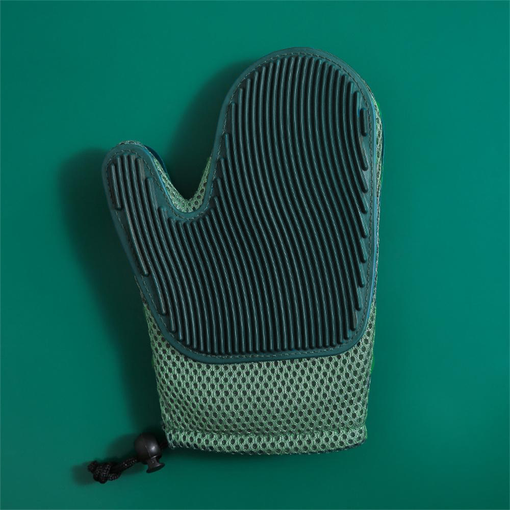 Paw Velour grooming glove - dark blue, right hand