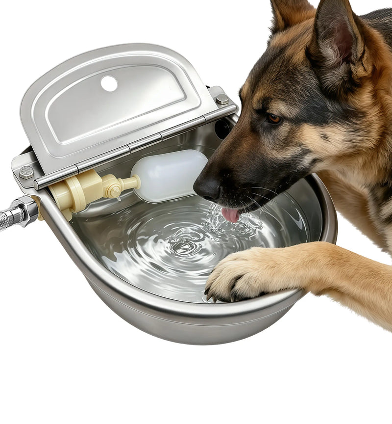 Paw Velour automatic pet waterer, front view