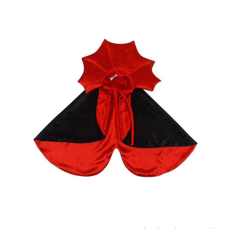 Paw Velour vampire cloak pet costume, back view