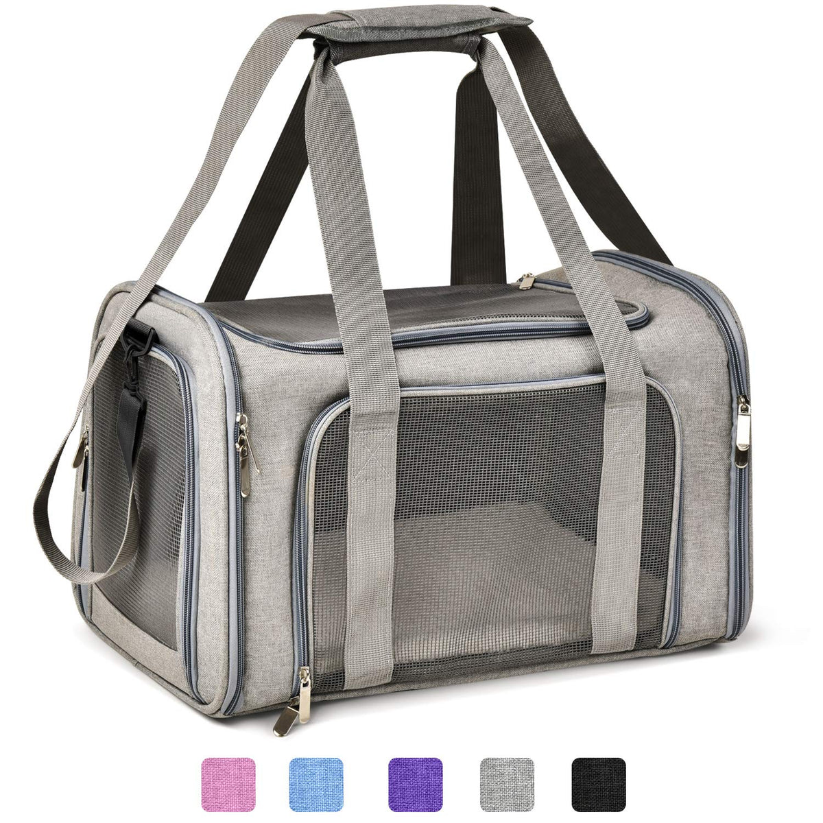 Paw Velour soft-sided cat carrier, TSA airline approved